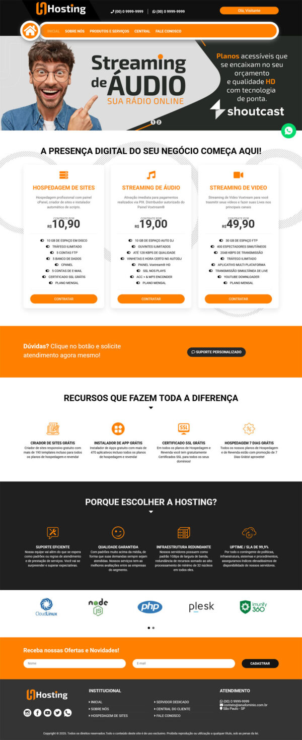 Web site de Hospedagem de Websites - Imagem 2